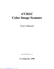 AVISION AV261C User Manual