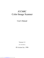 AVISION AV360C User Manual