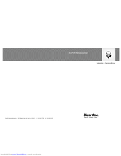 ClearOne XAP IR Installation & Operation Manual