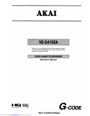 AKAI VS-G415EA Operator's Manual