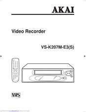 AKAI VS-K207M-E3(S) Operator's Manual