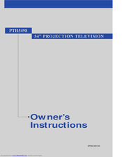 AKAI PTH5498 Owner's Instructions Manual