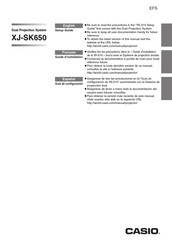 Casio XJ-SK650 Setup Manual