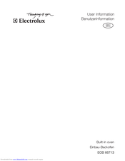 Electrolux EOB 66713 User Information