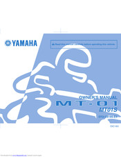 YAMAHA MT01S Owner's Manual