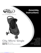skammel jug Plakater Baby jogger CITY MICRO SINGLE Manuals | ManualsLib