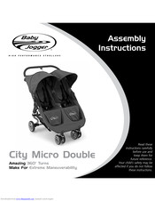 BABY JOGGER CITY MICRO DOUBLE Assembly Instructions Manual