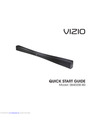 Vizio SB4020E0-B0 Quick Start Manual