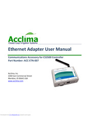 Acclima Ethernet Adapter User Manual