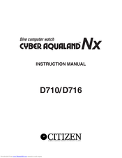 Citizen Cyber Aqualand NX D710 Instruction Manual