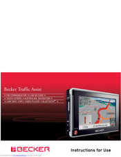 BECKER TRAFFIC ASSIST Instructions For Use Manual