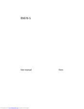 Electrolux B9878-5 User Manual