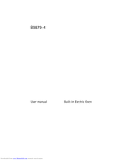 AEG Competence B9879-4 User Manual