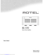 Rotel RB-1592 Owner's Manual