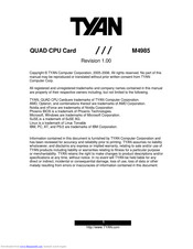 Tyan M4985 User Manual
