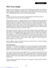 Rupert Neve Designs Portico 5015 User Manual
