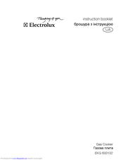 Electrolux EKG 600102 Instruction Booklet
