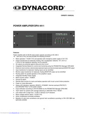 Dynacord DPA 4411 Owner's Manual