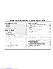 Chevrolet 2004 TrailBlazer Owner's Manual