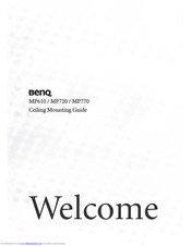 BENQ MP610 - SVGA DLP Projector Ceiling Mounting Manual