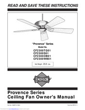 Emerson Provence CF2300OB01 Owner's Manual