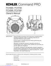 Kohler PCV680 Owner's Manual
