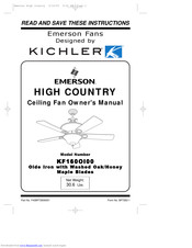 Emerson HIGH COUNTRY KF160OI00 Owner's Manual