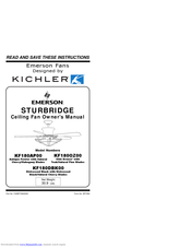 Emerson STURBRIDGE KF180DBK00 Owner's Manual