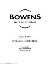 Bowens ESTIME 3000 Operating Instrctions