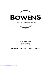 Bowens ESPRIT 250 Operating Instructions Manual