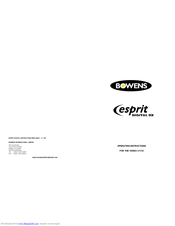 Bowens ESPRIT digital DX1000 Operating Instrctions