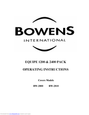 BOWENS EQUIPE 2400 Pack Operating Instrctions