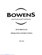 BOWENS BW-3010 Operating Instructions Manual