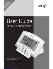 BT CALLER DISPLAY 60 User Manual