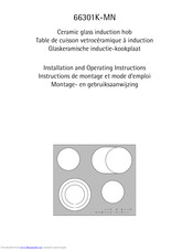 AEG 66301K-mn Installation And Operating Instructions Manual
