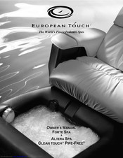 European Touch CLEAN TOUCH PIPE-FREE ALTERA SPA Owner's Manual