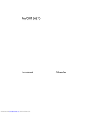 Electrolux FAVORIT FAVORIT 60870 User Manual