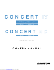 Samson CONCERT IV Owner's Manual