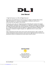 High End Systems DL.1 User Manual