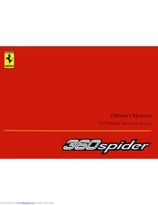 FERRARI 2002 360 Spider Owner's Manual