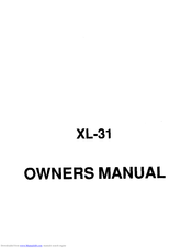 FBII XL-31 Series Owner's Manual