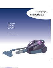 Electrolux Z7314 Operating Instructions Manual