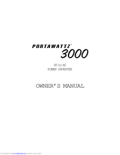 Statpower Portawattz 3000 Owner's Manual