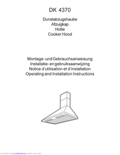 AEG DK 4370 Operating And Installation Manual
