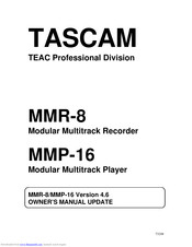 Tascam MMR-16 Owner's Manual Update