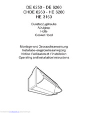 AEG-Electrolux DE 6250 Operating And Installation Manual