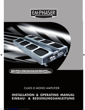 EMPHASER EA13000SPL Installation & Operating Manual
