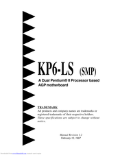 EPOX KP6-LS SMP Instructions Manual