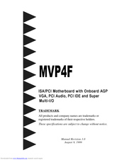 EPOX MVP4F Instructions Manual