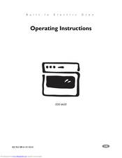 Electrolux EOO 6620 Operating Instructions Manual